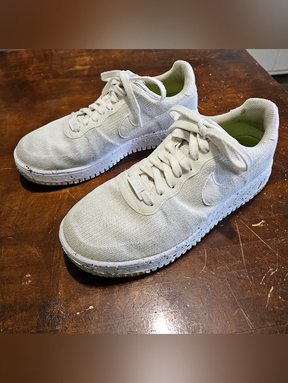 Nike Air Force 1 Low Crater Flyknit "White Wolf Grey" - Men's Size 8.5